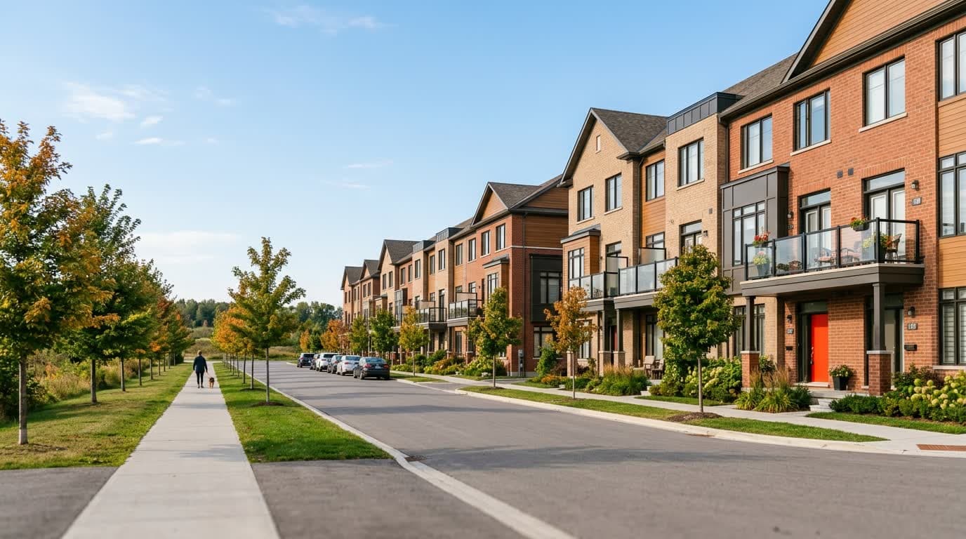 A residential street in the Greater Toronto Area, where every home on it is taxed on a value assessed in 2016 rather than on what it would sell for today.